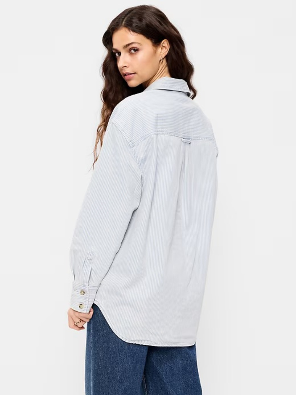 Oversized Button-Down Jean Shirt!